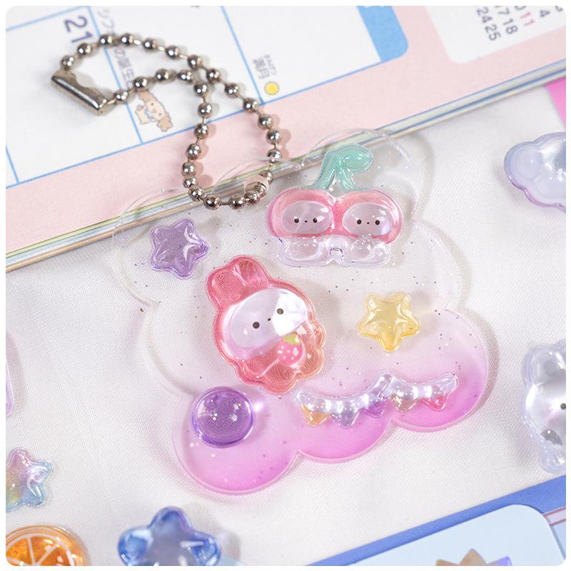 

3D Рельефные Желейные Наклейки Мультяшные Наклейки Животные Конфетный Призрак Кролик Эстетичные Наклейки DIY Чехол для Телефона Дневник Канцелярские Наклейки