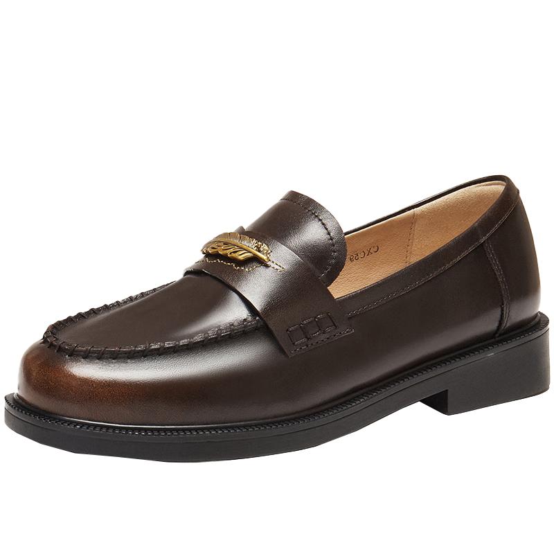 Women s Slip-On Leather Loafers 38