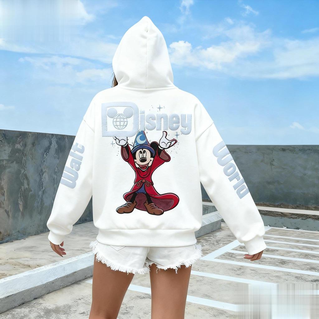 Unisex Disney Mickey Hoodie Cartoon Print Sweatshirt Women Men Casual Pullover Streetwear Graphic Sweater Autumn Winter Fashion