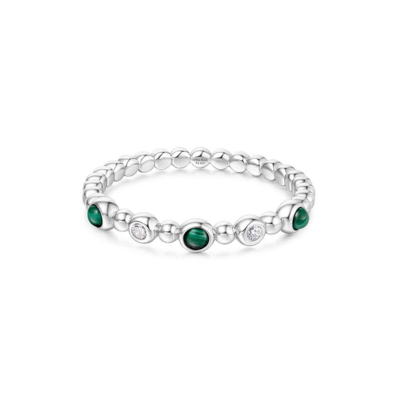 ANIA HAIE Malachite 925 Silver Bead Ring R064-05H