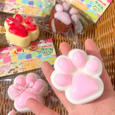 Pata de gato Mochi Taba Squishy Fidget Toy Bonito Pelúcia Pata de gato Silicone Lento Rebote Pinch Descompressão Brinquedo Stress Release Vent Toy