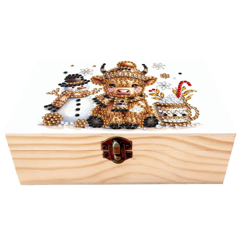 DIY Wooden 5D Diamond Art Diamond Art Storage Box DIY 5D Craft Jewelry Box for Adults Rings Beads and Jewelry Accessories