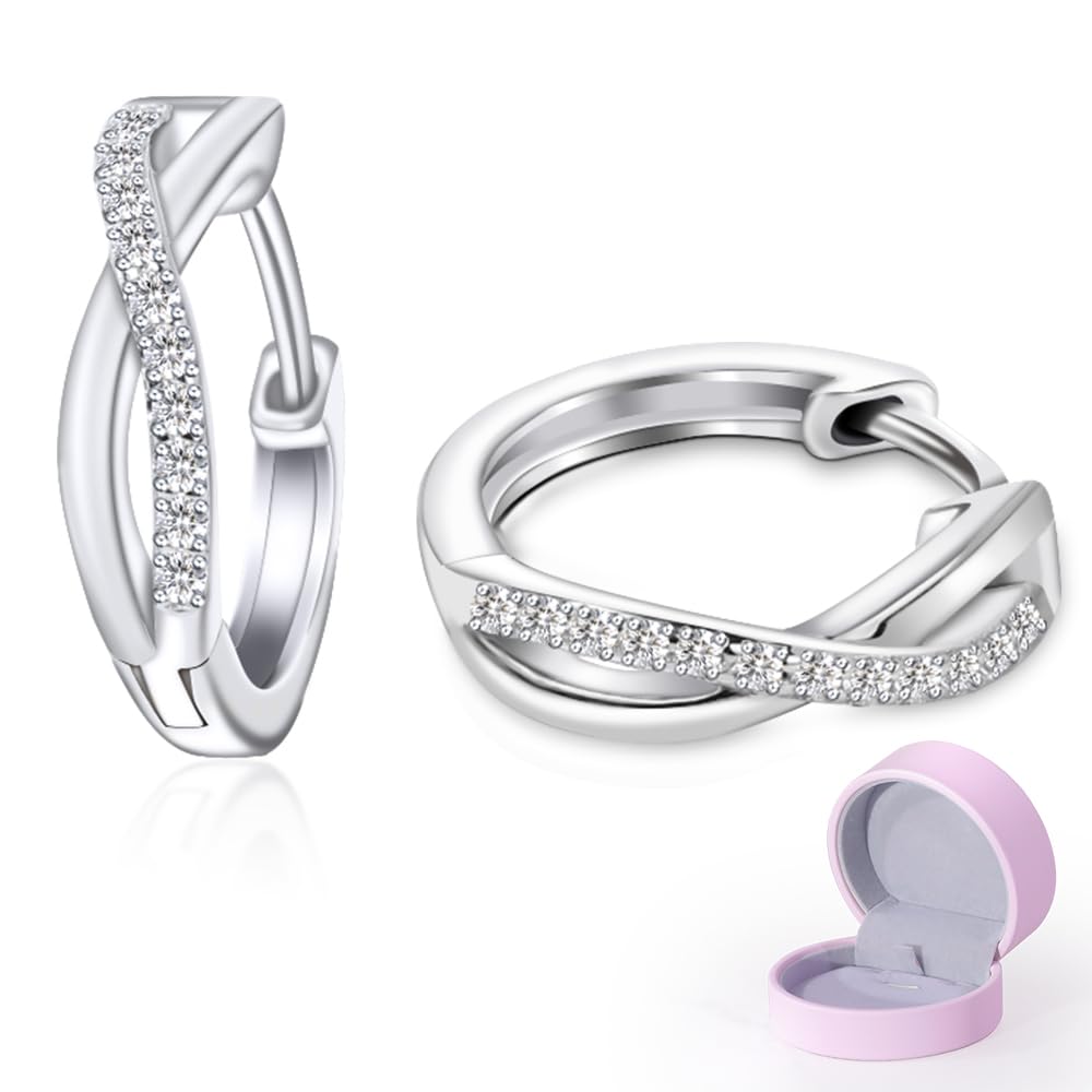

Naniwaai Earrings for Shiny Zirconia Twisted Hoop 925 Silver 18K Simple Jewelry White Day Women, Popular, Earrings, Hypoallergenic, Earrings, Ring,