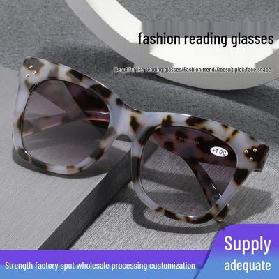 Fashionable Unisex Progressive Reading Glasses: Women's Large-Frame, Men's HD Round-Frame, and Stylish Two-Tone Options.