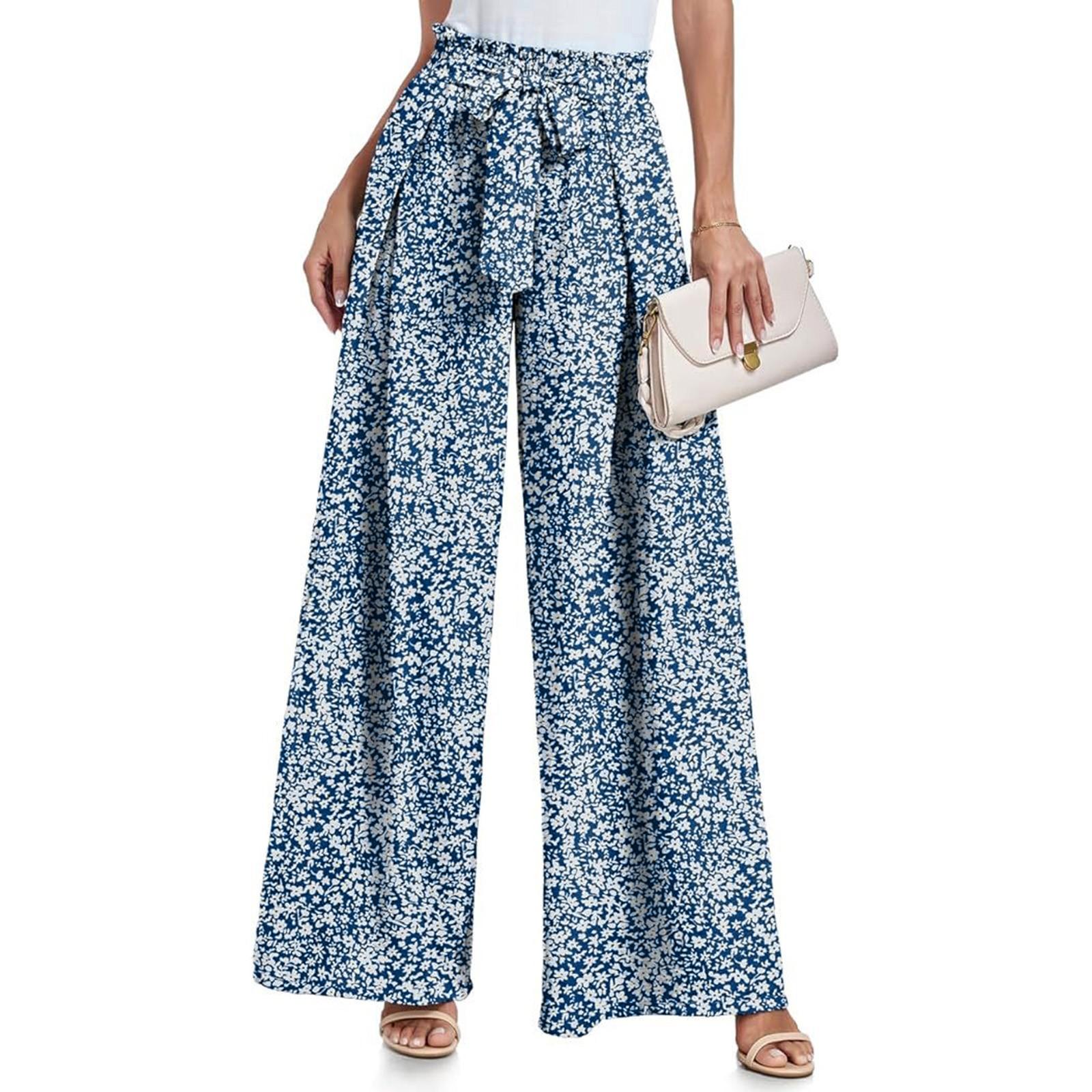 

Женские повседневные брюки с широкими штанинами, свободные брюки с высокой талией и складками в горошек XS