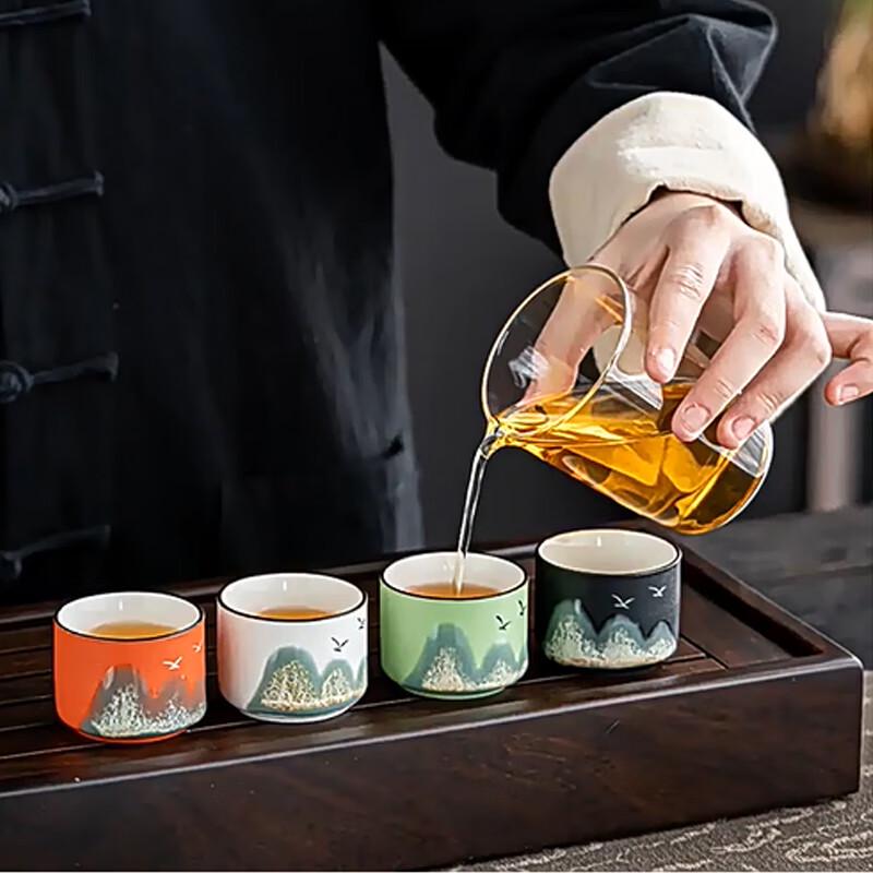 Paibei Thousand Li Rivers and Mountains Ceramic Tea Set