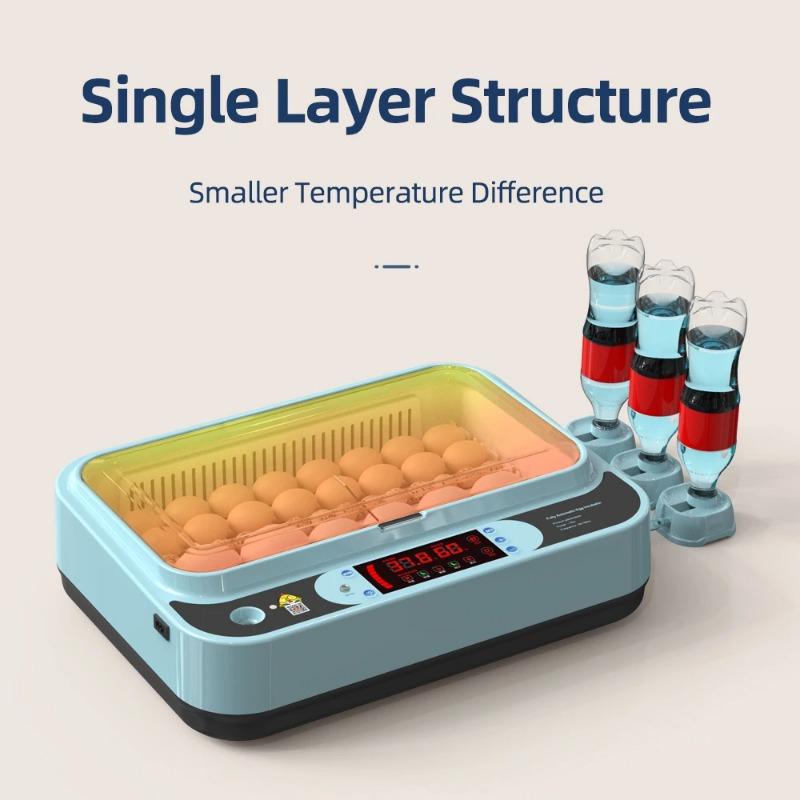 110/220V Egg Incubator Full Automatic Eggs Hatcher Brooder Bird Quail Chick Hatchery Incubator 64/6 Pcs Double-electric Brooder