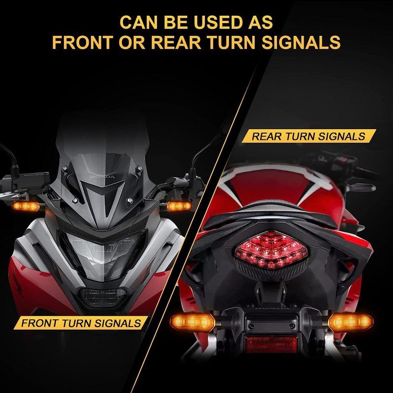 2/4 PCS 8mm Mini Motorcycle LED Turn Signal Lights Amber Flashing Light Blinker Turn Signal Lamp 12V Indicator Lamp Accessories