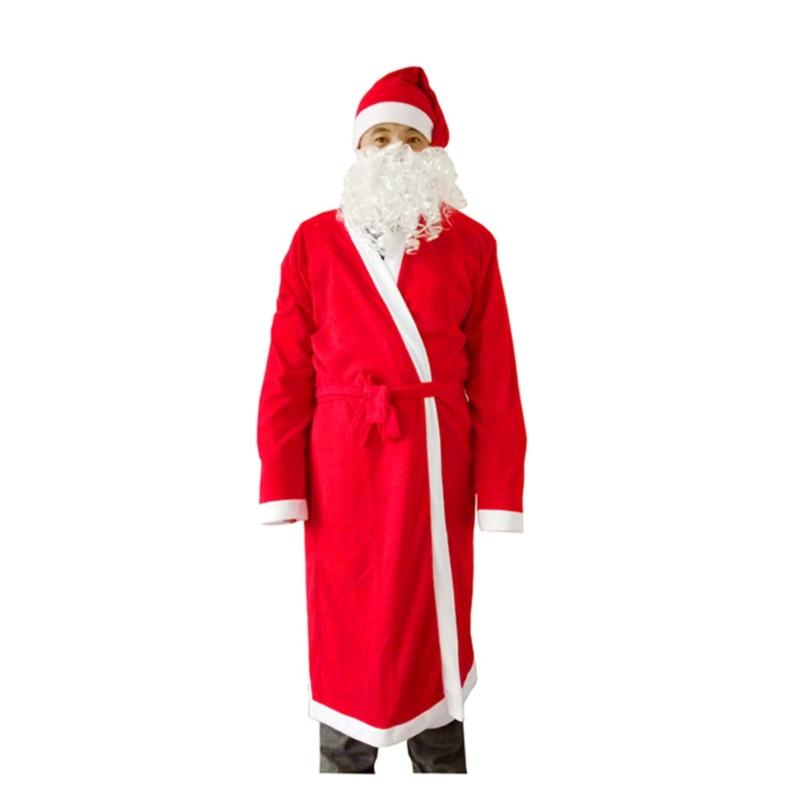 Costume da Babbo Natale per Uomini Donne Bambini, Comodi Costumi da Babbo Natale Abiti Costume da Babbo Natale di Natale Accessori