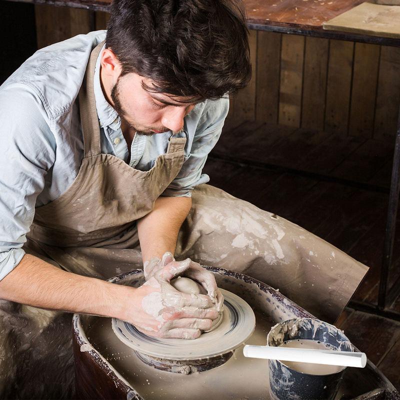 1Set Clay Pressing Plate Sturdy Acrylic Board Ergonomic Design Pottery Sculpture Rolling Rod Polymer Clay Tools