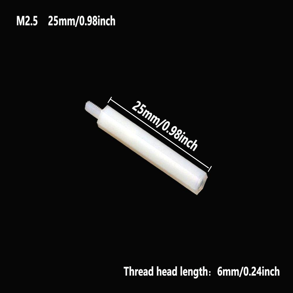 25Pcs White Nylon Single Head Fastener Durables Multi-Purpose Hardware Accessories