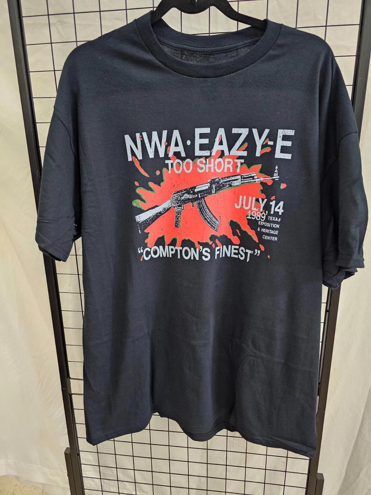 NWA, Easy E & Too Short 1989 Huston TX Cotton T -Shirt XL M