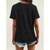 European Size Fashionable European and American Trend Letter Print Pattern T-shirt for Women