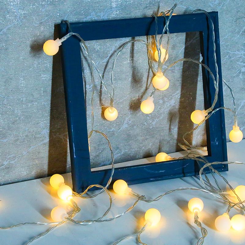 Outdoor Waterproof LED Round String Lights for Decorative Camping and Holiday Atmosphere