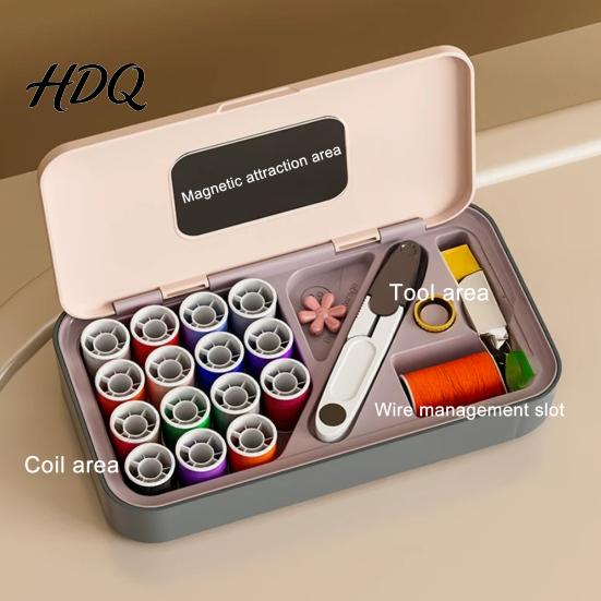 Needle Storage Box 40Pcs/Set Portable Sewing Tools Kit with Box Thread Needle