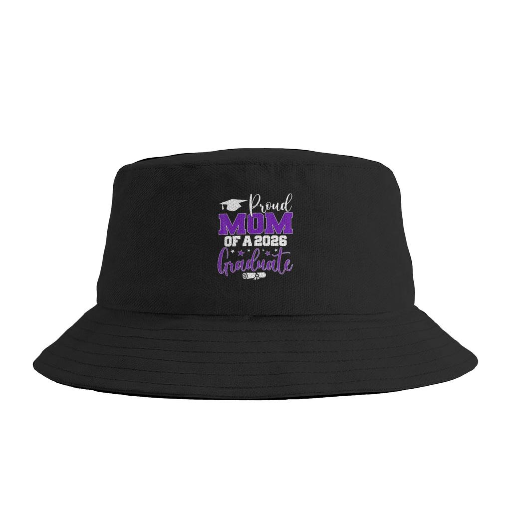 Senior Mom Graduation Proud Mom Of A Graduate Bucket Hat Streetwear Fisherman Caps Portable Hunting Visor Hats