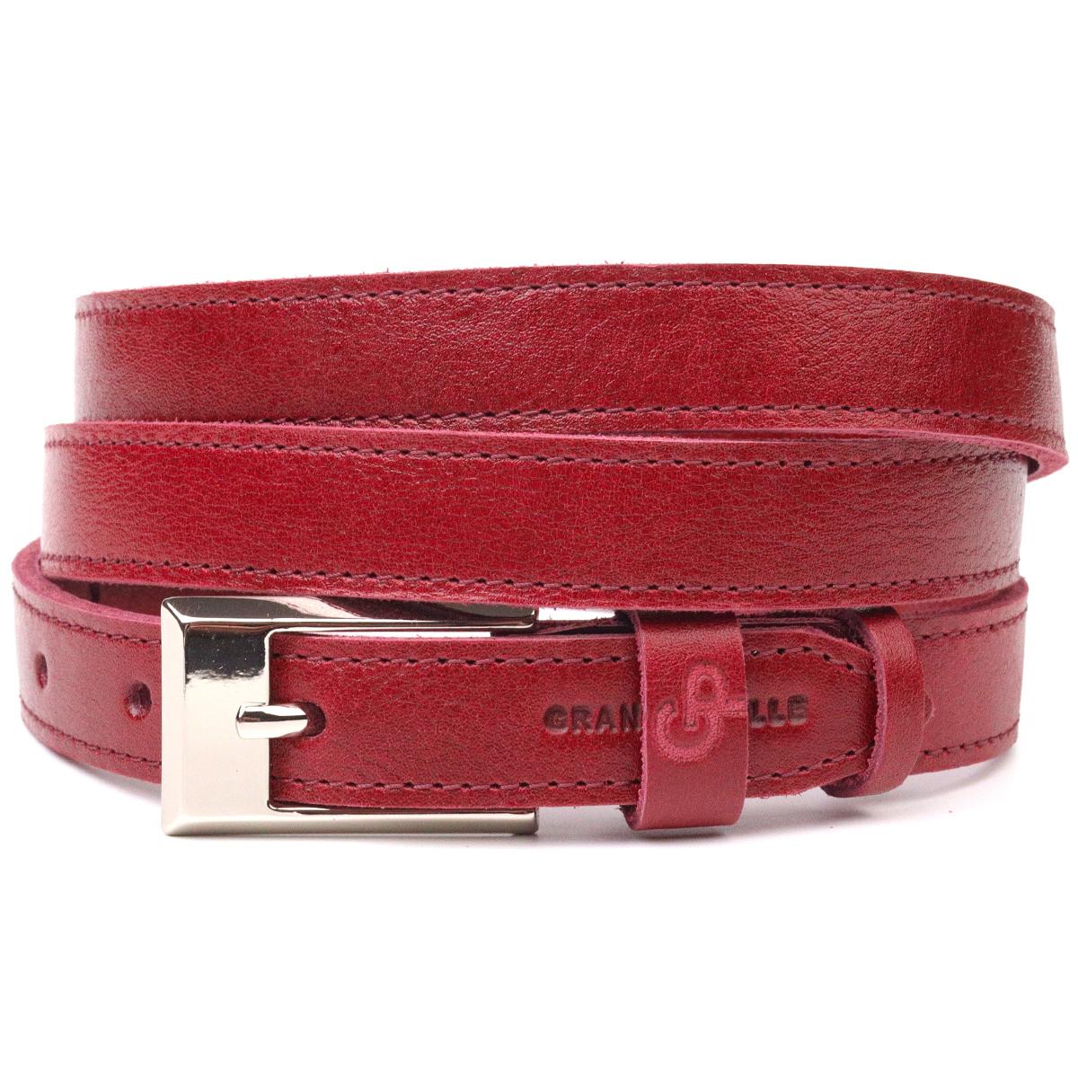 

Неповторний жіночий шкіряний ремінь GRANDE PELLE Leather Belt 21447 Бордовий