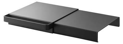 Yamazaki Jitsugyo 6022 Telescopic Tension Bar Shelf Mini Black Approx. W15-28 X D16 X H3cm Tower Effective Utilization of Dead Space Gap Storage