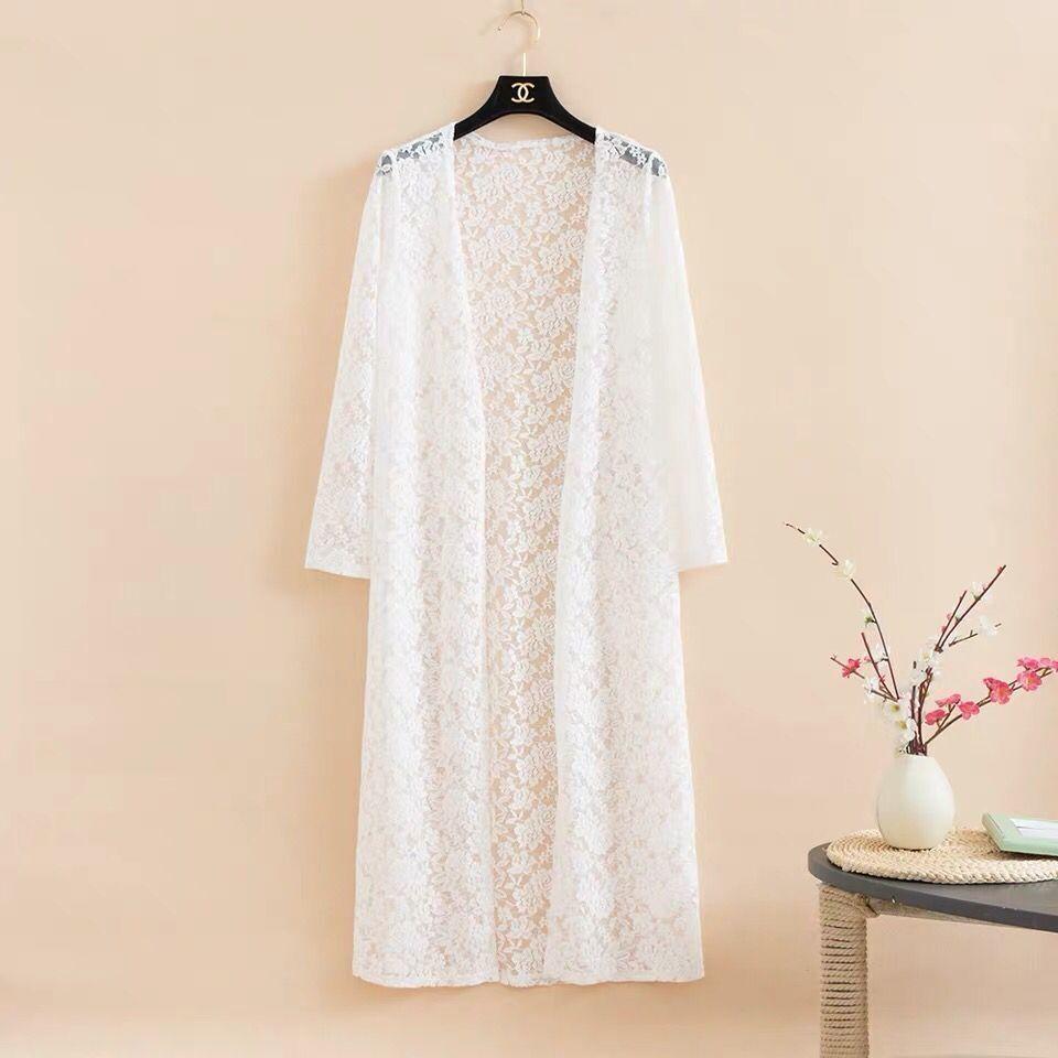 Women Summer Long Cardigan Female Cardigans Long Sleeve Women Lace Coat Jacket Sun Protection Clothing Ladies Shawl Outerwear