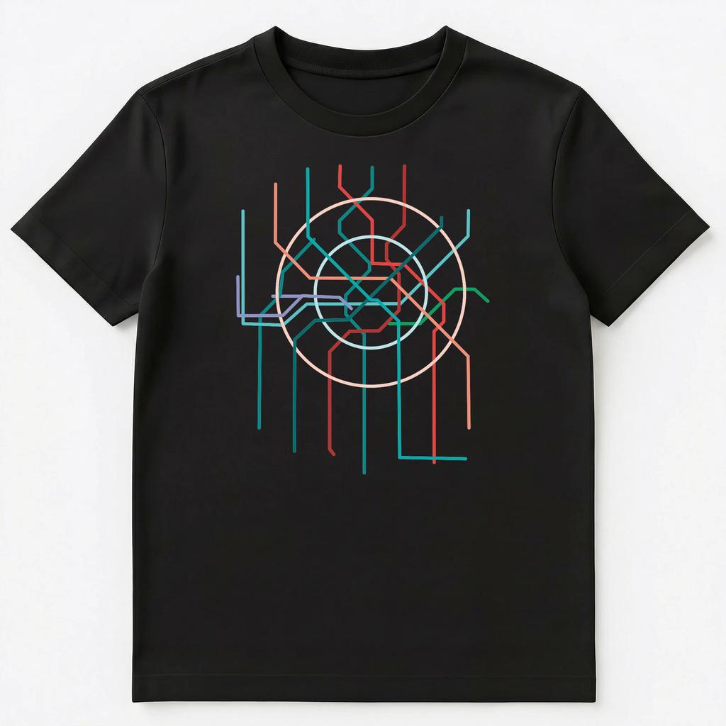 Minimalist Moscow City Underground Metro Map T Shirt Unisex T-Shirt