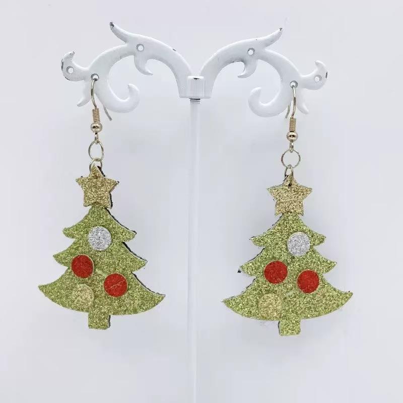 Cute Snowman Santa Claus Christmas Earrings , Titanium Alloy Ear Studs , Trendy Holiday Jewelry for Women , Wholesale
