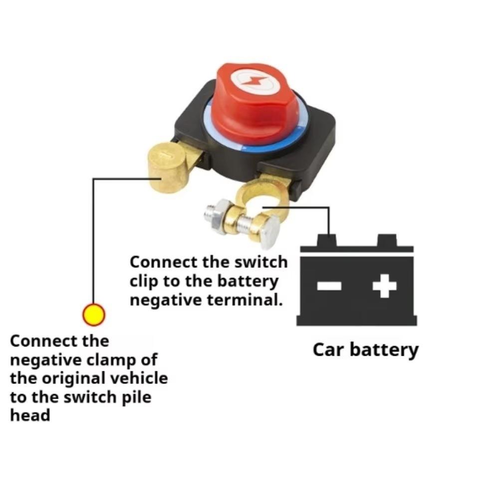 Neuer wasserdichter Batterieschalter Manuelle Bedienung Kupfer Stromabschaltschalter Negativschalter 12V-24V Kfz-Schalter