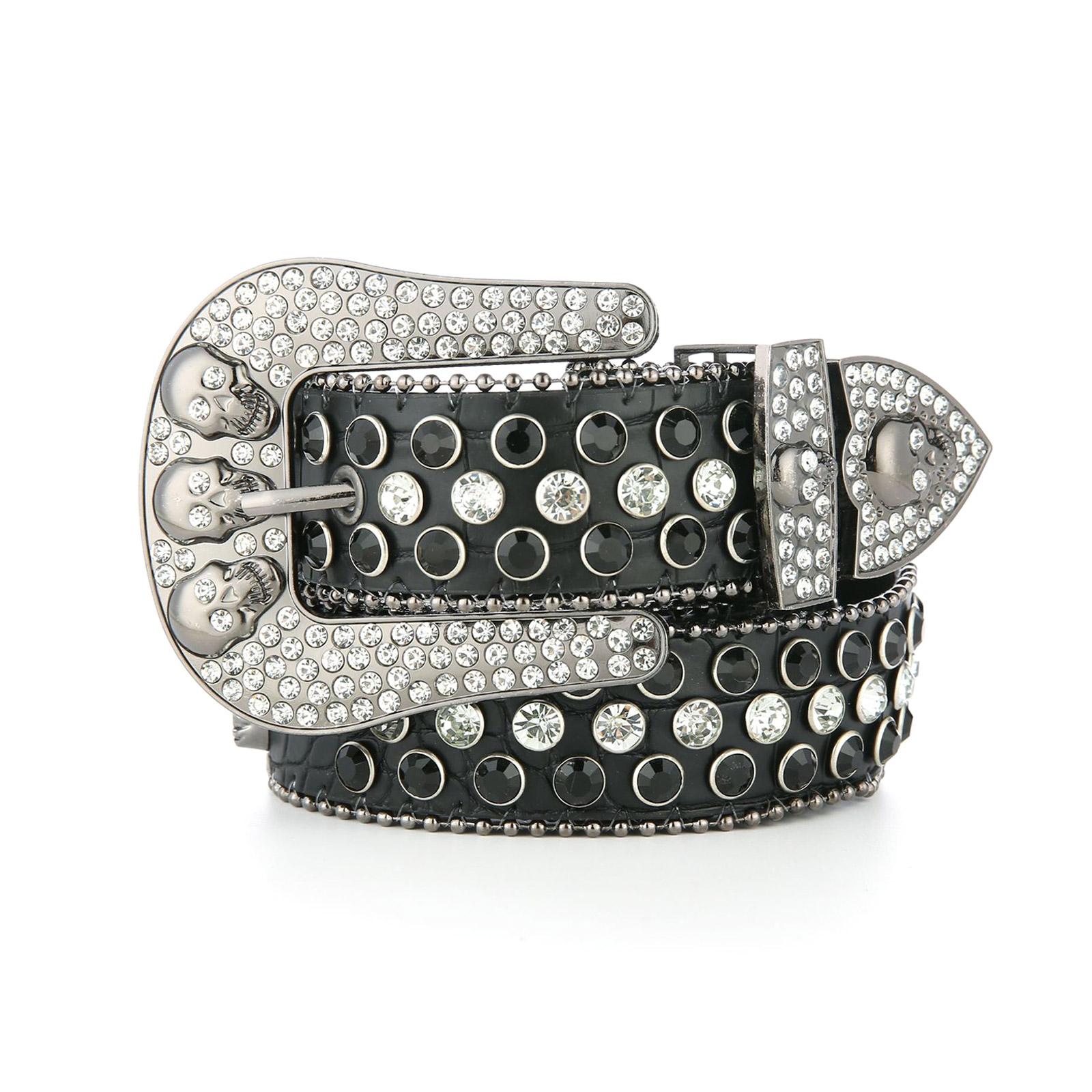

Metallic Skull Buckle Waist Belts for Woman Wide Buckle Belt for Cowboy Cowgirl Strap Female Jeans Skirt Waistband