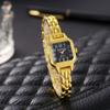 Luxus Damenuhren Golden Mode Lässig Quadratisches Kleines Zifferblatt Damenkleid Quarz Uhr Elegant Mädchen Armbanduhr
