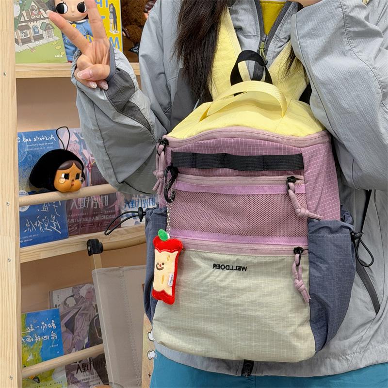 Schoolbag New Outdoor High-value Outdoor Backpack Couple Color Matching Large-capacity Schoolbag Commuting Atmosphere Backpack