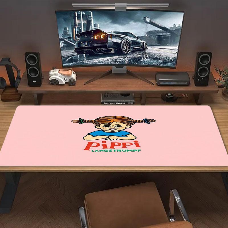 Pippi Longstocking Large Size Mouse Pad Large Gaming Table Cushion Non-slip Laptop Tablet Big Mousepad XXL Mat Mini PC Playmat With Lock edge