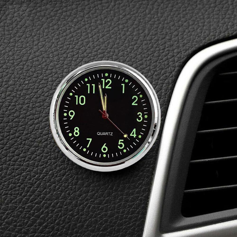 Nuovo Orologio al Quarzo Mini per Auto Orologio Luminoso per Cruscotto Auto Orologio Analogico a Tempo Orologio da Attaccare per Cruscotto Auto Barca