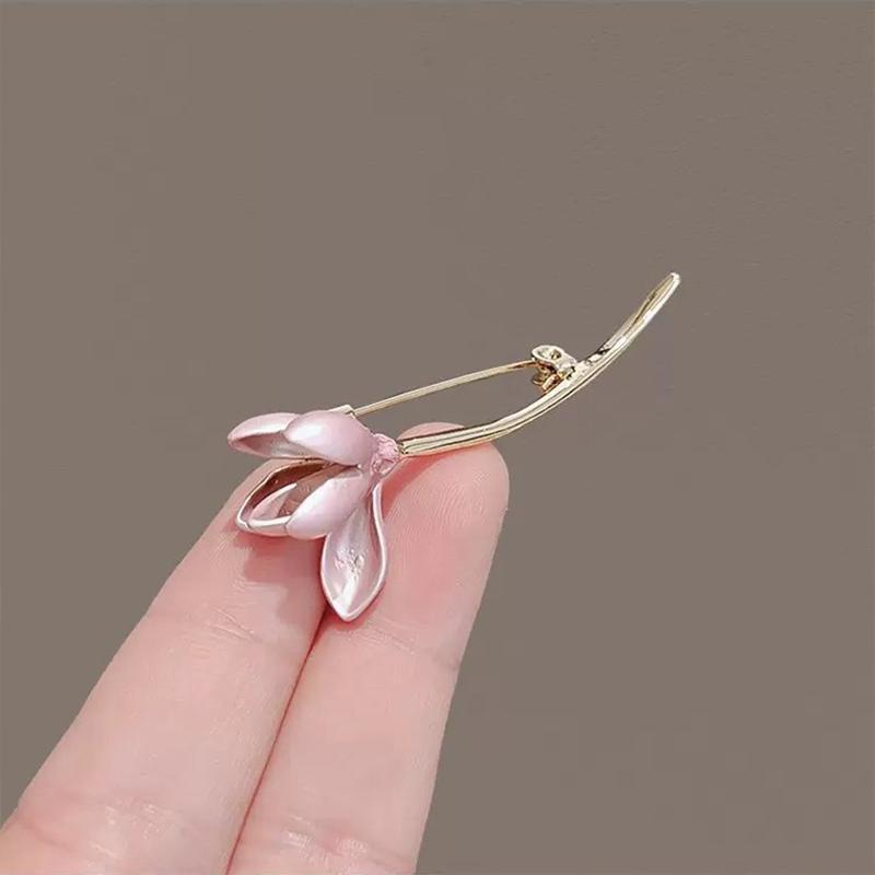 1PC Fixed Buckle Exquisite Lotus Brooch Multi-functional Alloy Elegance Gifts Suit Flower Understated Luxury Brooch Lightweight