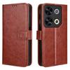 For itel P65 P671L Case Crazy Horse Texture PU Leather Phone Wallet Cover