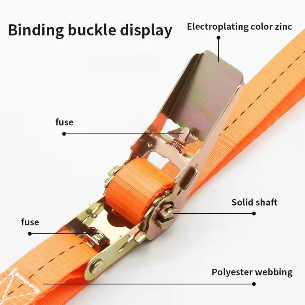 Black Ratchet Tie Down Straps Rust Proof Polyester Lashing Straps Load Securing Straps Boat