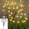 Outdoor Solar Pathway Light Waterproof 6/8/10 Heads Led Powered Swaying Firefly Lamp Star Burst Solar Firefly Garden Light