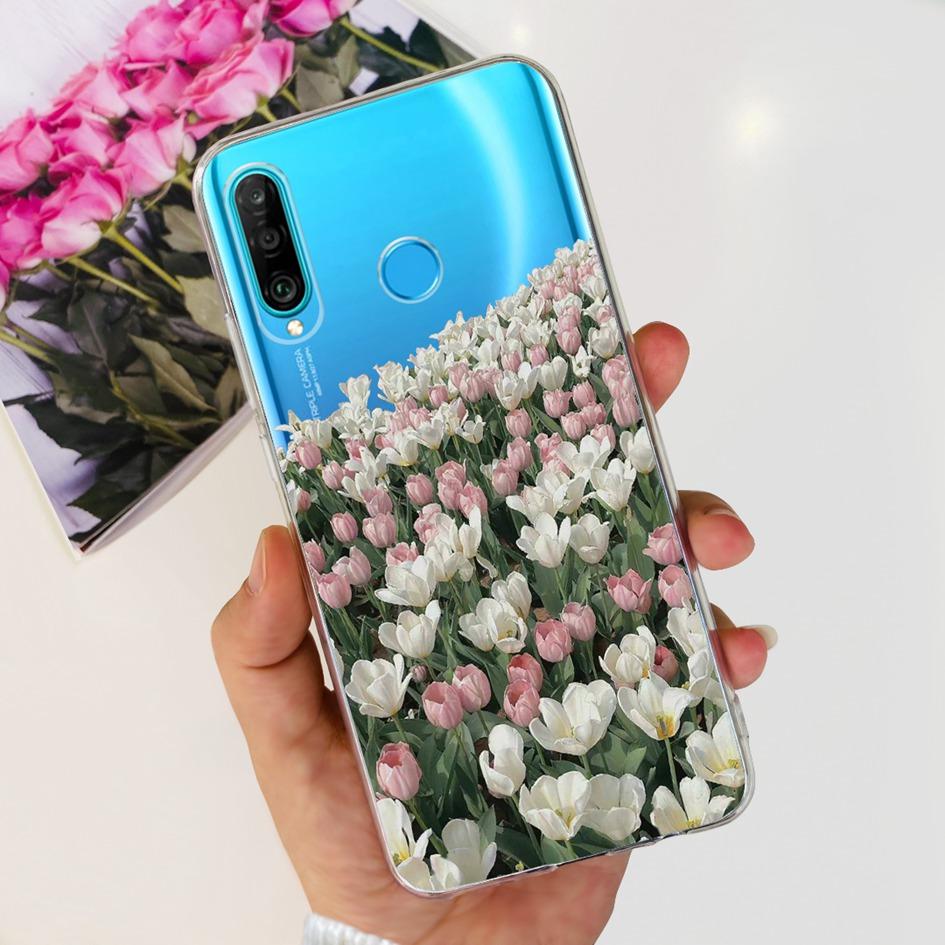 For Huawei P30 Lite Case MAR-LX1M MAR-L21A MAR-LX1A Cute Astronaut Cover Clear Silicone Bumper For Huawei P30 Pro Lite P 30 Capa