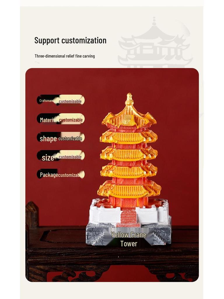 2025 Luminous Resin Fridge Magnet: Ancient Architecture Night Light City Tower Souvenir