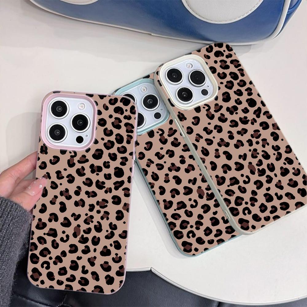 Sexy Leopard Print Phone Case For IPhone 17 16 15 Plus 11 13 12 14 Pro Max 16e 17 Air Soft Transparent Cover Cases Coque