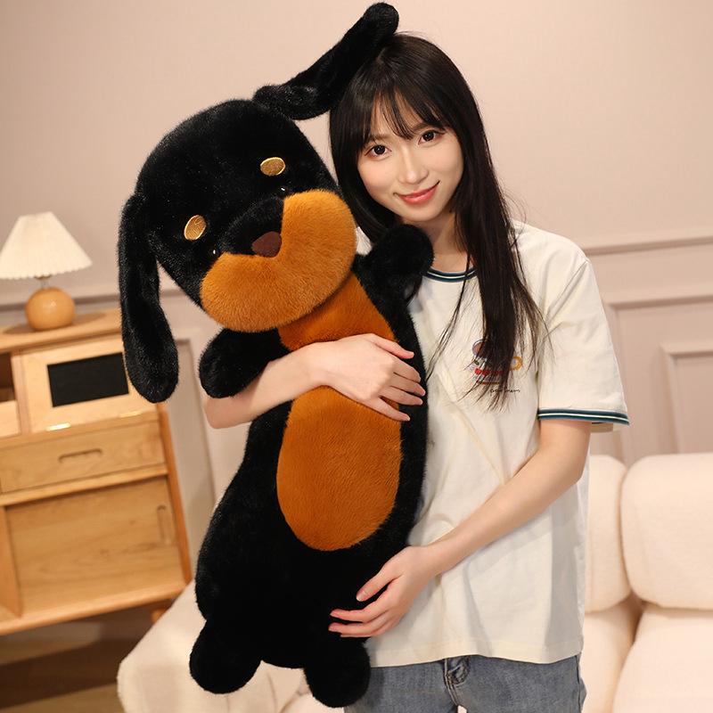Cartoon Cute Dachshund Long Throw Pillow Plush Toy Doll Puppy Dog Doll Children Soothing Doll