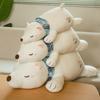 60/80/100CM Soft Lying Polar Bear Plushie Pillow Lovely White Cushion Stuffed Dolls Sleeping Toy for Girls Gifts