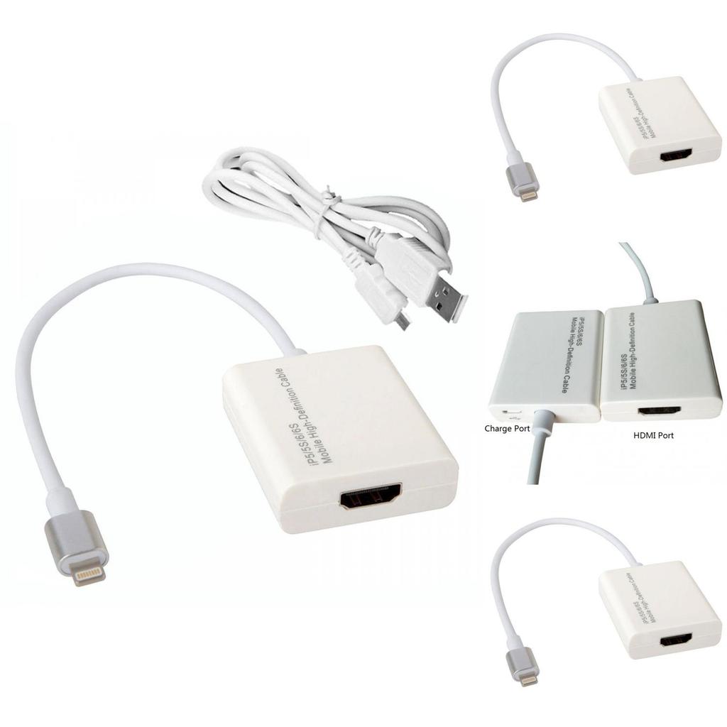 Apple Lightning To Hdmi Adapter Cable With Copper Core For Screen Mirroring And Hd Video Streaming