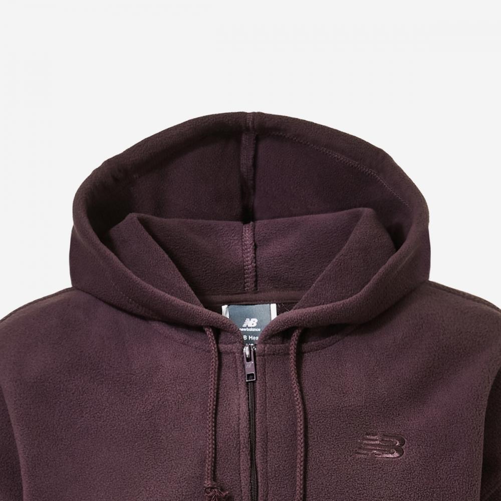 New Balance Women S Polar Fleece Hoodie Zip Up  Overfit  nbmdebS012   75  Purple