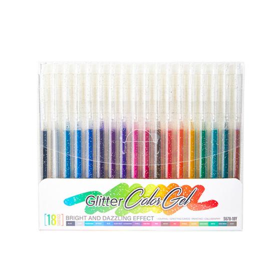 

Набор гелевых ручек с блестками, яркие сверкающие чернила, маркеры для письма, рисования дудлов, неоновые хайлайтеры нажимного типа для ведения дневника, скрапбукинга и художественных проектов 18