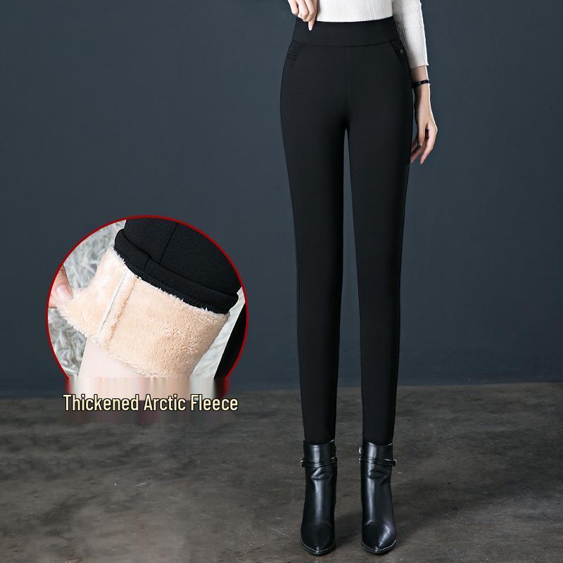 Arctic Velvet Base Women's Casual Autumn/Winter Pants – Plus Velvet, Slim Fit, Middle-Aged & Plus Size Options