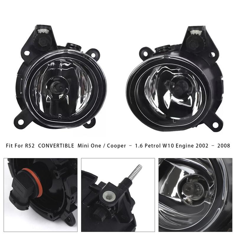 Areyourshop 1Pc/Pair Front Bumper Fog Lights for Mini Cooper One R50 R52 R53 63176925050