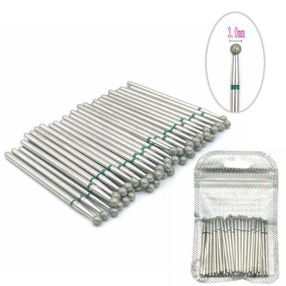 50pcs/pack Diamond Milling Cutter Grinding Drill Bits Diamond Polisher HP 2.35mm Diamond Polisher Nail Drill Bits Drill