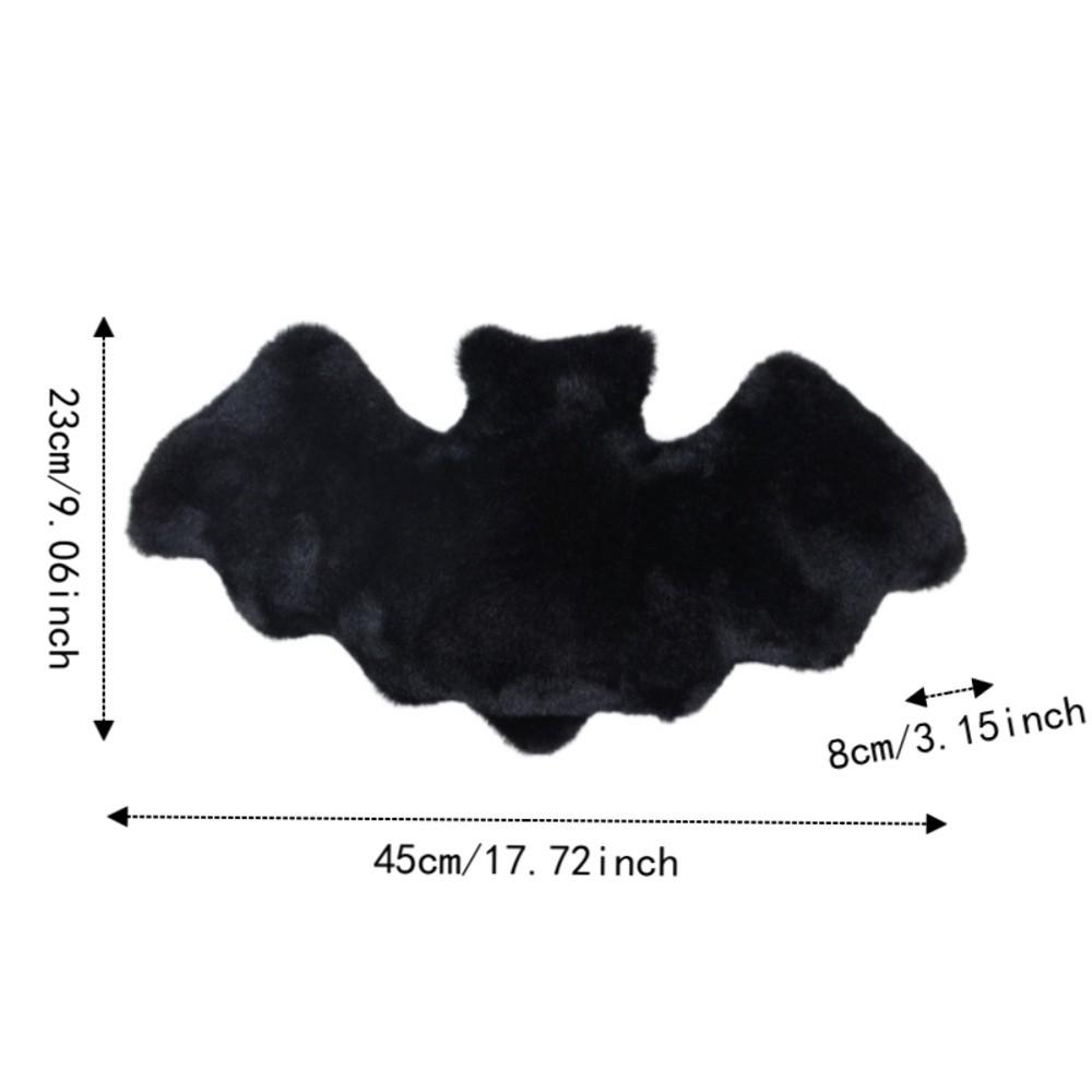 Fluffy Surface Halloween Bat Throw Pillow Non-shedding Bat Plush Toy Bat Sofa Cushions Gift