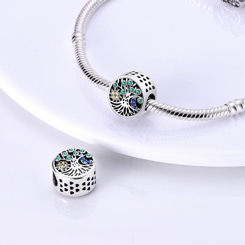 copper Tree of Life Collection Charm Bead Charms Compatible With Authentic Bracelets Necklaces Pendant Jewellery Women Gift