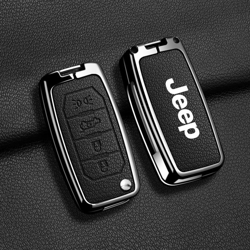 Compatible Jeep Key Case for Compass, Renegade, Cherokee, Grand Commander, Grand Cherokee