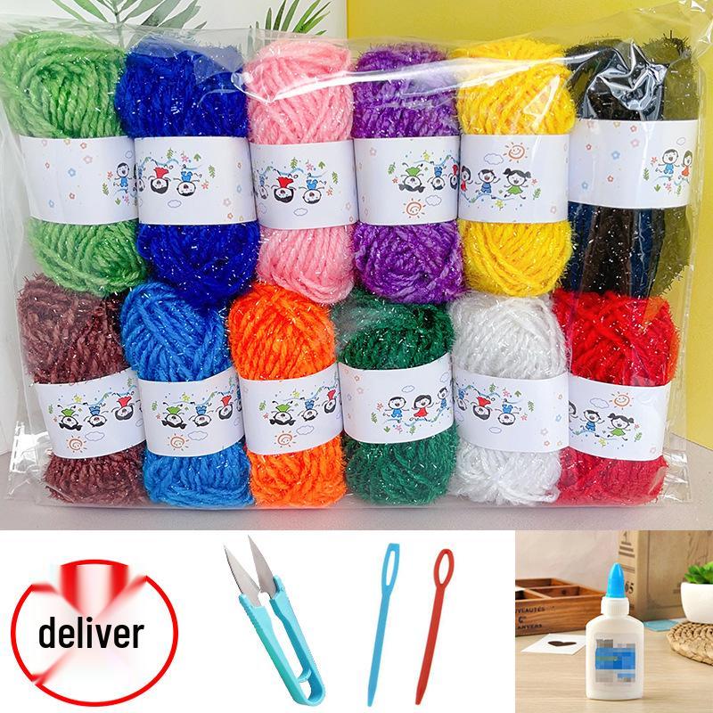 12 Kolorowych Kłębków Włóczki dla Dziecięcych Projektów DIY i Tkackich